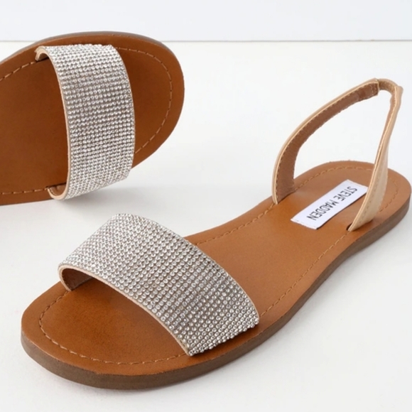 Steve Madden | Shoes | Steve Madden Rhinestone Sandals Size 85 | Poshmark